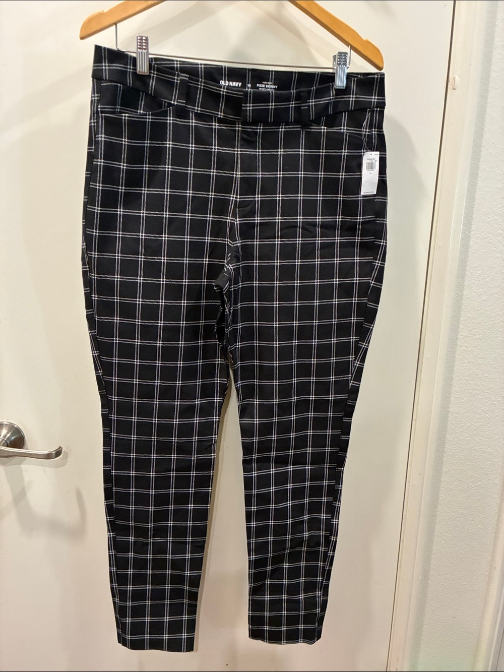 Old Navy Black Windowpane Plaid Kids Pants